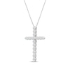 Thumbnail Image 2 of KAY Lab-Grown diamonds Cross Necklace 2 ct tw 14K White Gold 18"