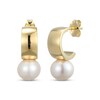 Thumbnail Image 1 of Freshwater Cultured Pearl Hoop Earrings 18K Yellow Gold-Plated Sterling Silver