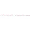 Thumbnail Image 3 of Oval-Cut Lab-Created Ruby & White Lab-Created Sapphire Link Bracelet Sterling Silver 7.25"