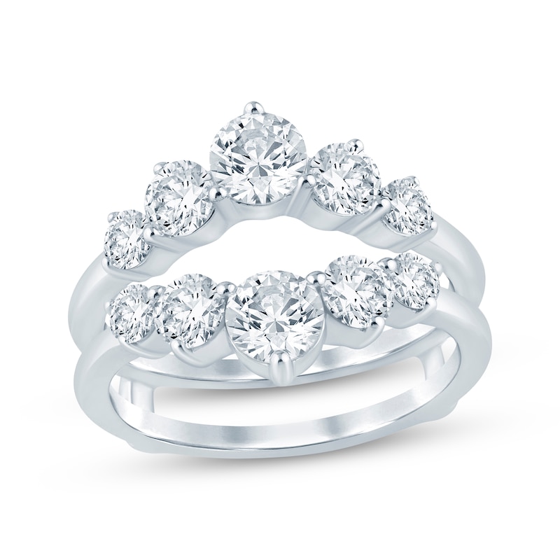 Main Image 1 of Adore Lab-Grown Diamond Graduated Chevron Enhancer Ring 2 ct tw 14K White Gold