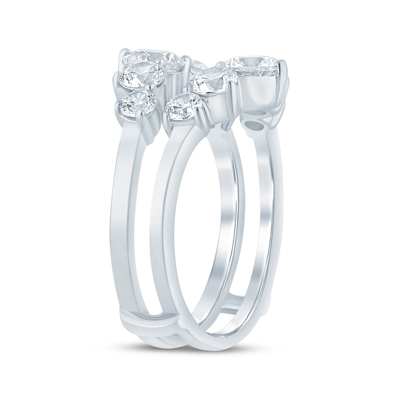 Main Image 2 of Adore Lab-Grown Diamond Graduated Chevron Enhancer Ring 2 ct tw 14K White Gold