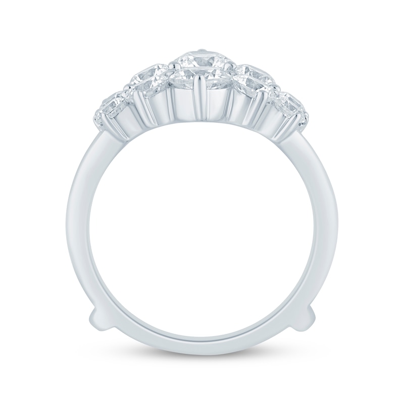 Main Image 3 of Adore Lab-Grown Diamond Graduated Chevron Enhancer Ring 2 ct tw 14K White Gold