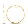 Thumbnail Image 3 of Twist Hoop Earrings 10K Yellow Gold 60mm