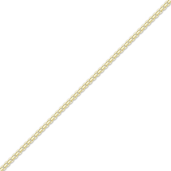 2.4mm Diamond-Cut Box Chain Necklace Solid 10K Yellow Gold 20"