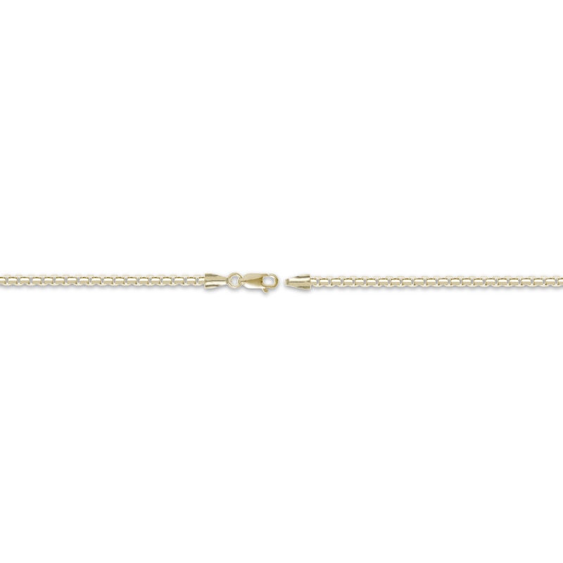 Main Image 2 of 2.4mm Diamond-Cut Box Chain Necklace Solid 10K Yellow Gold 20"