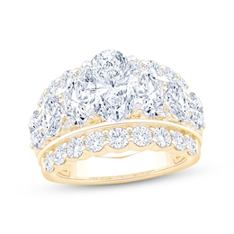 Adore Lab-Grown Diamonds Oval-Cut Engagement Ring 6 ct tw 14K Yellow Gold