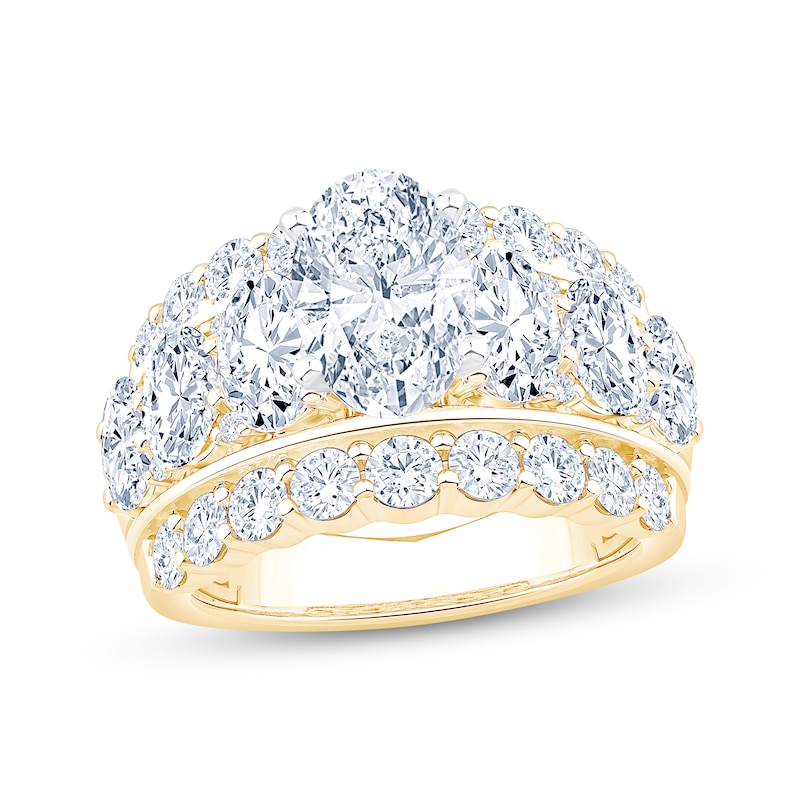 Main Image 1 of Adore Lab-Grown Diamonds Oval-Cut Engagement Ring 6 ct tw 14K Yellow Gold