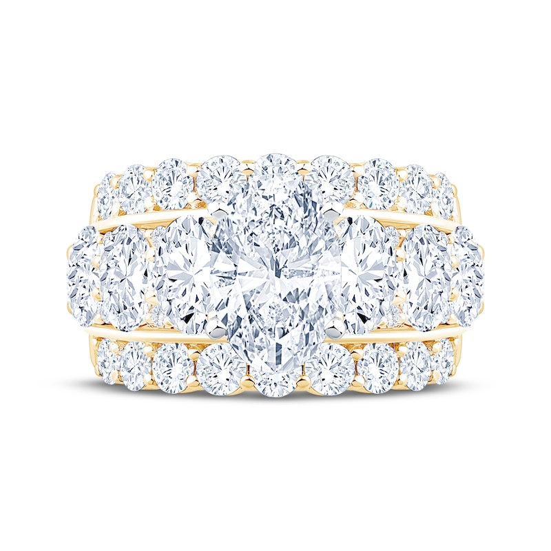 Main Image 3 of Adore Lab-Grown Diamonds Oval-Cut Engagement Ring 6 ct tw 14K Yellow Gold