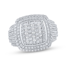 KAY Lab-Grown Diamonds Men's Multi-Row Ring 3 ct tw Sterling Silver