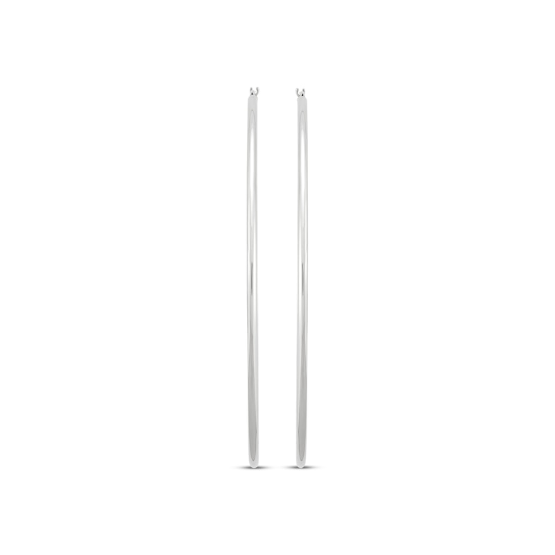 Main Image 2 of Hoop Earrings 10K White Gold 80mm