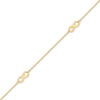 Thumbnail Image 2 of Infinity Station Anklet 10K Yellow Gold 10"