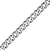 Thumbnail Image 3 of 6.4mm Diamond-Cut Curb Chain Necklace Solid Sterling Silver 24"