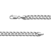 Thumbnail Image 4 of 6.4mm Diamond-Cut Curb Chain Necklace Solid Sterling Silver 24"
