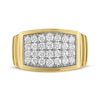 Thumbnail Image 3 of Men's Multi-Diamond Pavé Ribbed Ring 1 ct tw 10K Yellow Gold