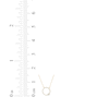 Thumbnail Image 3 of Diamond Open-Circle Clover Necklace 1/5 ct tw 24K Yellow Gold Vermeil Sterling Silver 18"