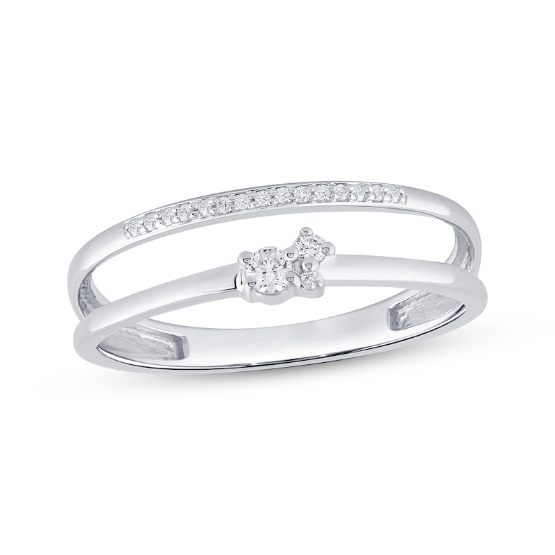 Main Image 1 of KAY Lab-Grown Diamonds Faux Stack Fashion Ring 1/8 ct tw 10K White Gold