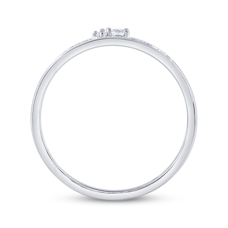 Main Image 3 of KAY Lab-Grown Diamonds Faux Stack Fashion Ring 1/8 ct tw 10K White Gold