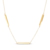Thumbnail Image 1 of Bar Trio Station Necklace 10K Yellow Gold 18"