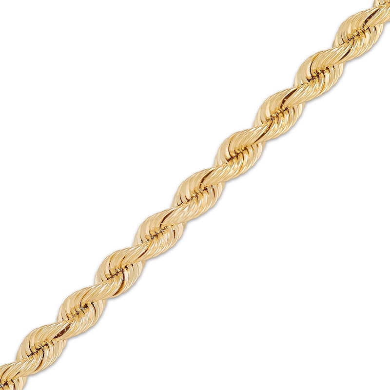 Main Image 2 of 3.7mm Silk Rope Chain Necklace Solid 14K Yellow Gold 20"