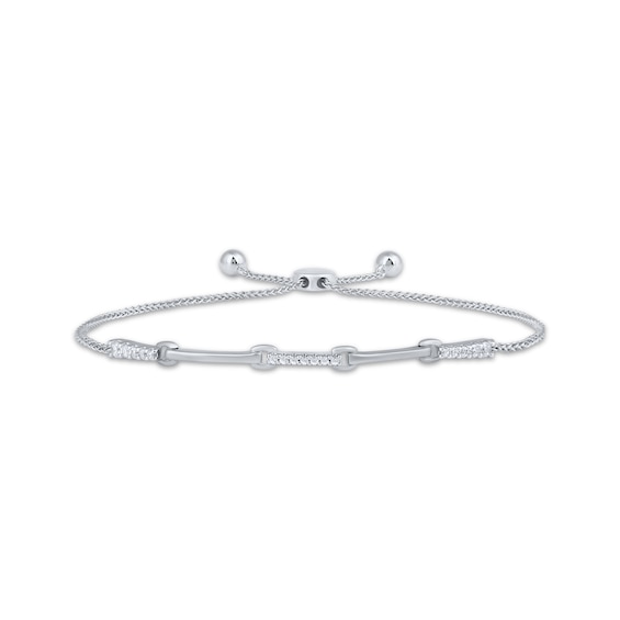 Diamond Bolo Bracelet 1/4 ct tw 10K White Gold