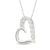 Thumbnail Image 2 of KAY Lab-Grown Diamonds Tilted Swirl Heart Necklace 1/4 ct tw Sterling Silver 18"