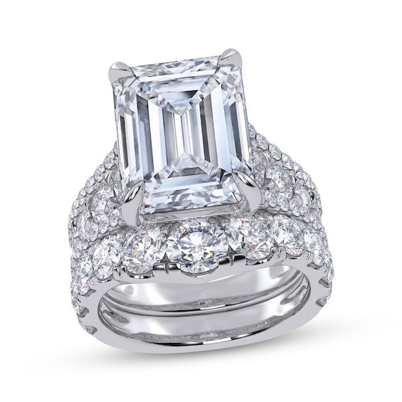 Adore Lab-Grown Diamonds Emerald-Cut Bridal Set 12 ct tw 14K White Gold