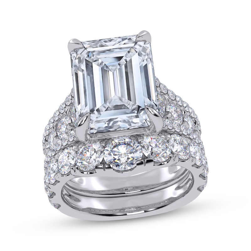 Main Image 1 of Adore Lab-Grown Diamonds Emerald-Cut Bridal Set 12 ct tw 14K White Gold