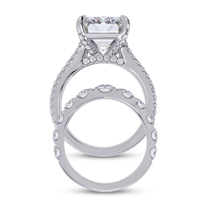 Main Image 3 of Adore Lab-Grown Diamonds Emerald-Cut Bridal Set 12 ct tw 14K White Gold