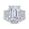 Thumbnail Image 4 of Adore Lab-Grown Diamonds Emerald-Cut Bridal Set 12 ct tw 14K White Gold