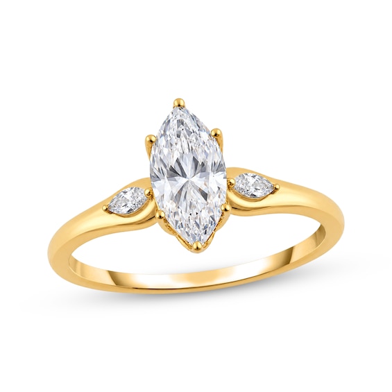 Adore Lab-Grown Diamonds Certified Marquise-Cut Engagement Ring 1-1/8 ct tw 14K Yellow Gold