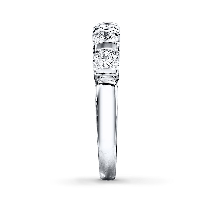 Main Image 3 of THE LEO Diamond Band 1 ct tw Round-cut 14K White Gold