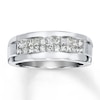 Thumbnail Image 0 of Men's Diamond Ring 1 ct tw Square-cut 14K White Gold