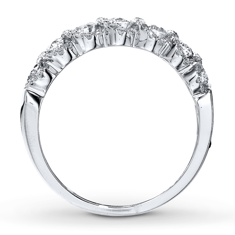 Main Image 2 of Diamond Anniversary Ring 1 ct tw Round-cut 14K White Gold