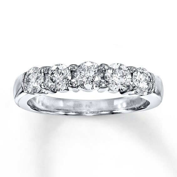 Adore 5-Diamond Band 1 ct tw Round-cut 14K White Gold