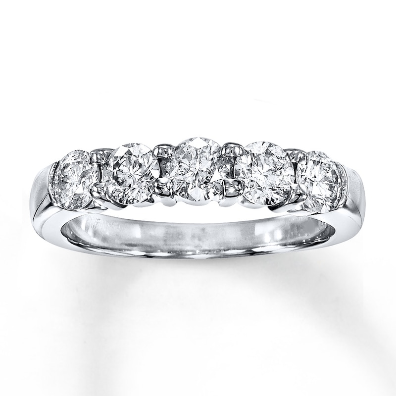 Main Image 1 of Adore 5-Diamond Band 1 ct tw Round-cut 14K White Gold