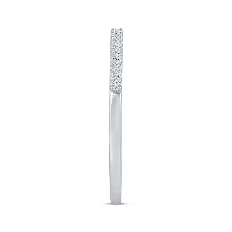 Diamond Anniversary Ring 1/10 ct tw Round-cut 10K White Gold