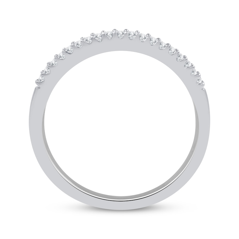 Diamond Anniversary Ring 1/10 ct tw Round-cut 10K White Gold