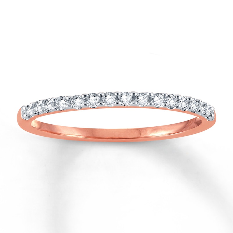 Diamond Anniversary Ring 1/6 ct tw Round-cut 14K Rose Gold