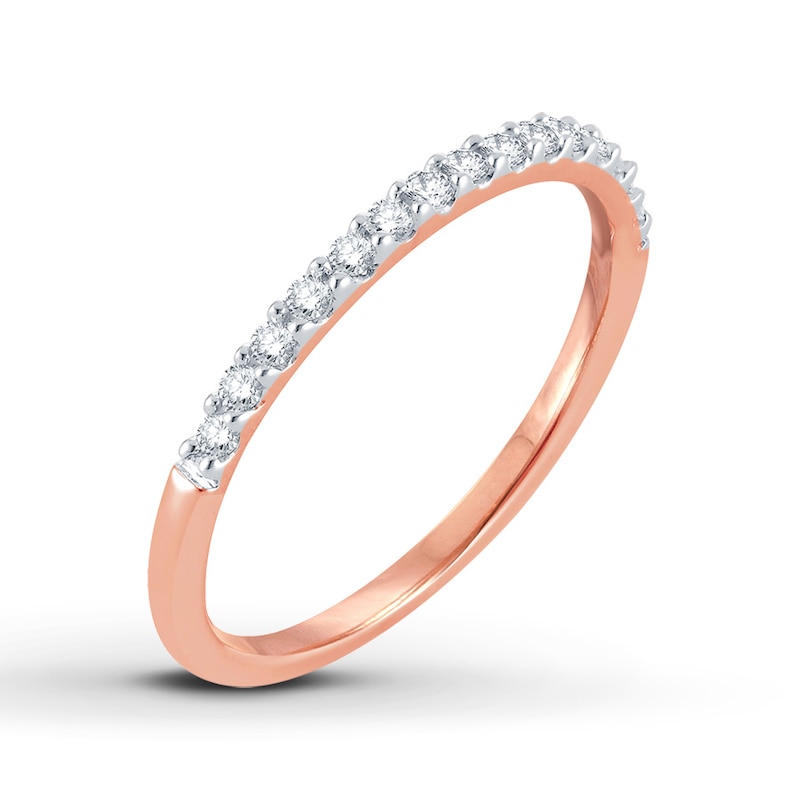 Diamond Anniversary Ring 1/6 ct tw Round-cut 14K Rose Gold