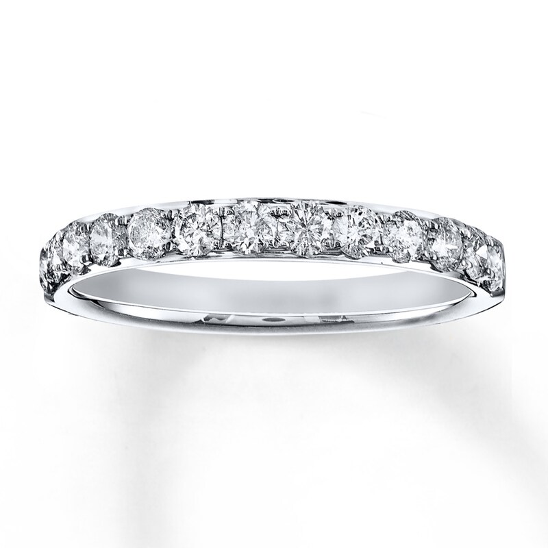 Diamond Anniversary Ring 3/4 ct tw Round-cut 14K White Gold