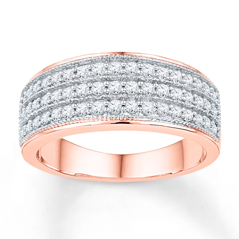 Main Image 1 of Anniversary Band 1/2 ct tw Diamonds 10K Rose Gold