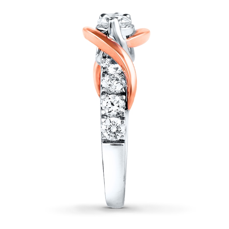 Main Image 3 of Ever Us Two-Stone Ring 1-1/2 ct tw Diamonds 14K Two-Tone Gold