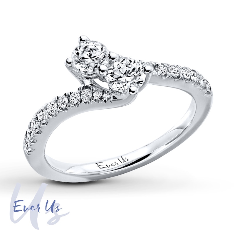 Ever Us Two-Stone Ring 3/4 ct tw Diamonds 14K White Gold