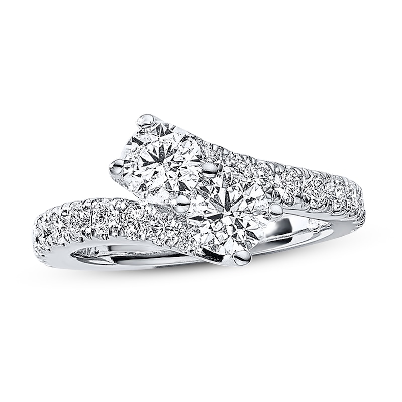 Ever Us Two-Stone Anniversary Band 2 ct tw Diamonds 14K White Gold