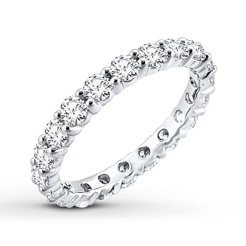 Diamond Eternity Ring 2 ct tw Round-cut 14K White Gold