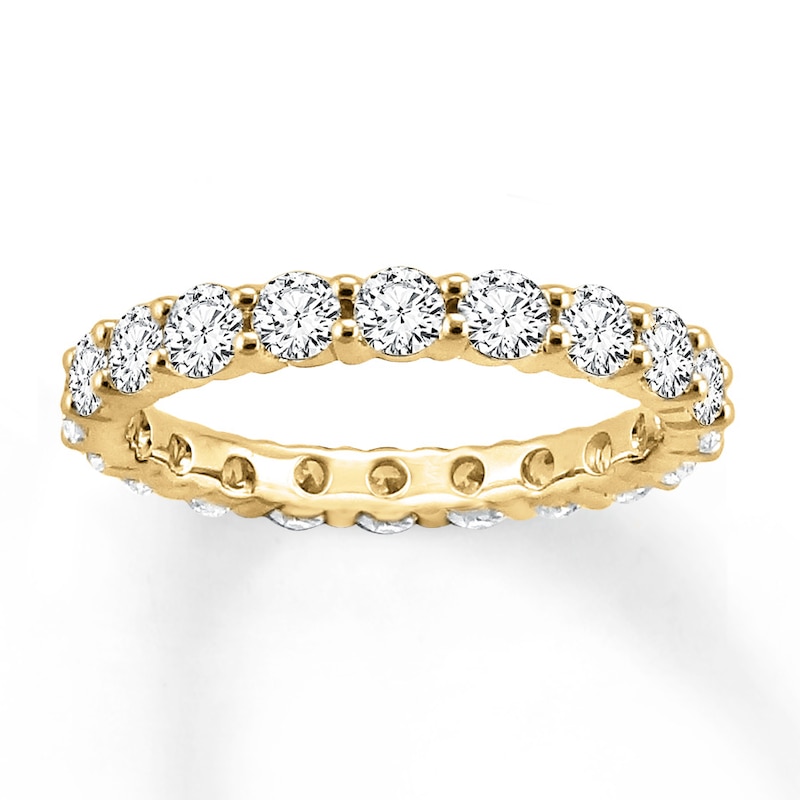 Diamond Eternity Ring 2 ct tw Round-cut 14K Yellow Gold
