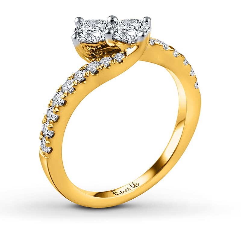 Ever Us Two-Stone Ring 1 ct tw Diamonds 14K Yellow Gold
