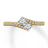 Thumbnail Image 3 of Ever Us Two-Stone Ring 1/2 ct tw Diamonds 14K Yellow Gold