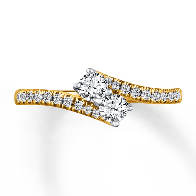 Ever Us Two-Stone Ring 1/2 ct tw Diamonds 14K Yellow Gold