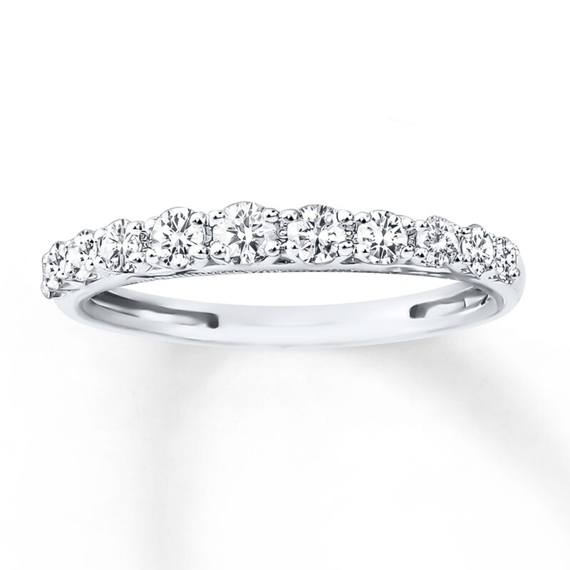 Main Image 1 of Diamond Anniversary Band 1/2 ct tw Round-cut 14K White Gold